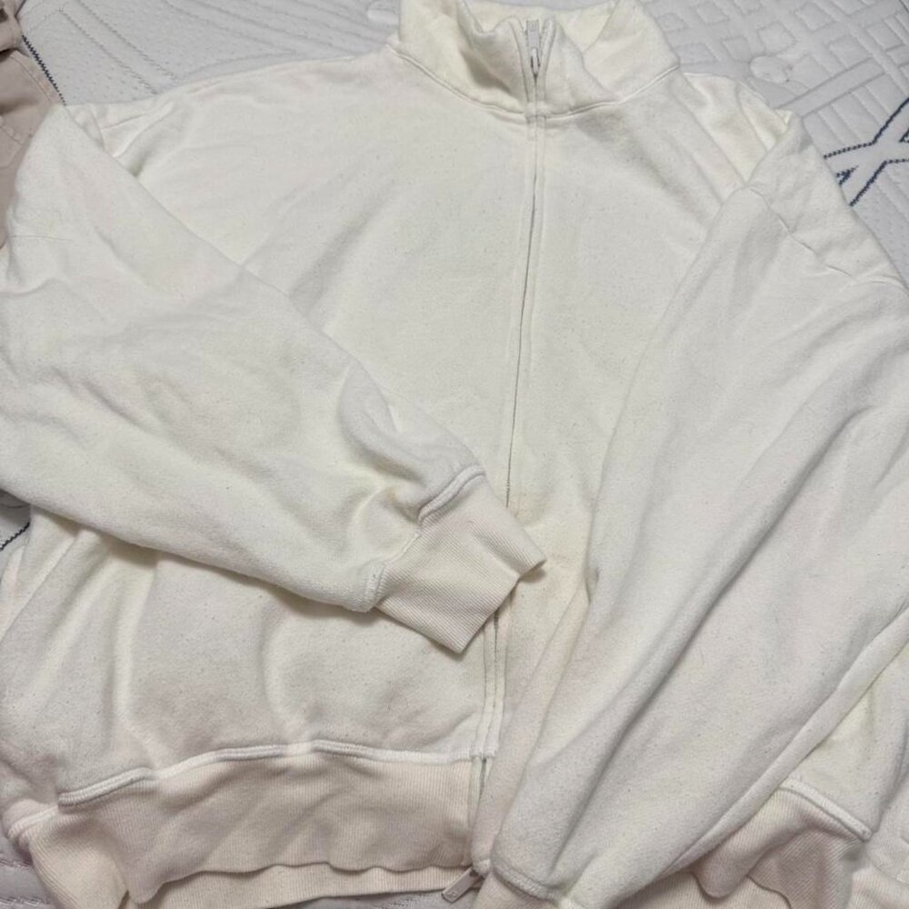 Victoria's Secret Women's Off White Quarter Zip Size Medium